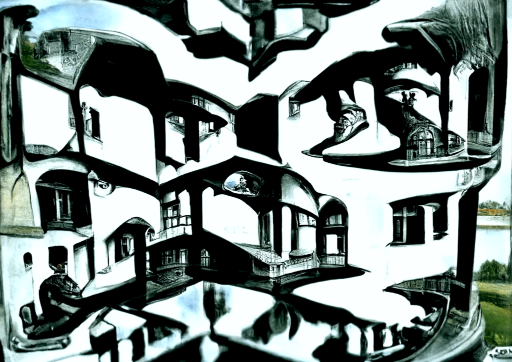 the reflection of your mind palace by escher mc escher [Disco Diffusion v5] 1860221834